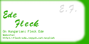 ede fleck business card
